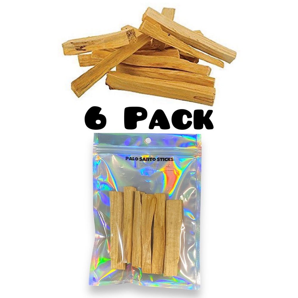 Pack of 6 Palo Santo Sticks Ethically & Responsibly Sources from Peru Natural
